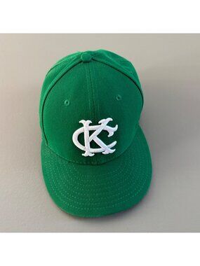 Kansas City Athletics New Era 59FIFTY Fitted Hat Sz 7 Green MLB Cooperstown Cap